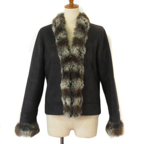 【中古】ローラアシュレイ LAURA ASHLEY ジャケット フェイクムートン フェイクファー S 黒 ブラック レディース 【ベクトル 古着】 221228 【中古】ローラアシュレイ LAURA ASHLEY ジャケット フェイクムートン フェイクファー S 黒 ブラック レディース 【ベクトル 古着】 221228