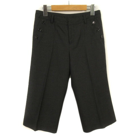 【中古】ニューヨーカー NEWYORKER パンツ クロップド ウール 11 グレー レディース 【ベクトル 古着】 230226