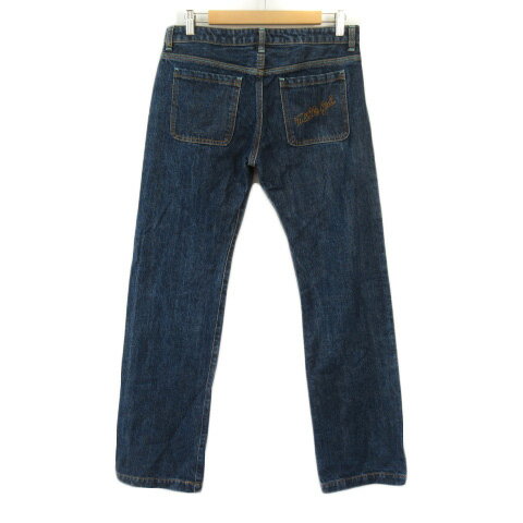 【中古】ミルクフェド MILKFED. パンツ ジーンズ デニム ストレート S 青 ブルー レディース 【ベクトル 古着】 230307