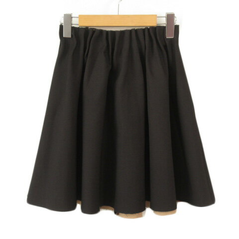 【中古】ザラ ベーシック ZARA BASIC スカート フレア カットオフ S 黒 ブラック レディース 【ベクトル 古着】 230319