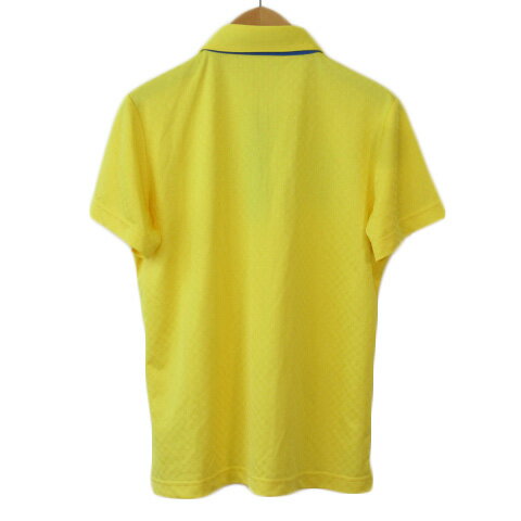 【中古】スリクソン SRIXON ポロシャツ チェック 半袖 L 黄 イエロー レディース 【ベクトル 古着】 240607