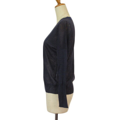 【中古】ギャバジンケーティー Gabardine K.T カットソー ニット Vネック シアー ラメ リネン 9 紺 ネイビー レディース 【ベクトル 古着】 230819 vectorpremium-17592828 ブランド古着ベクトルプレミアム店 サンプル画像2