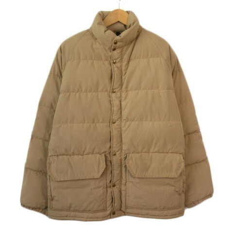 【中古】キャンプ7 CAMP7 USA製 ジャケット 中綿 ダウン TALONジップ M ベージュ メンズ 【ベクトル 古着】 230817