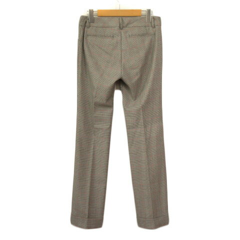 【中古】コムサイズム COMME CA ISM パンツ グレンチェック ロールアップ センタープレス M グレー レディース 【ベクトル 古着】 231223