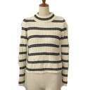 【中古】マジェスティックレゴン MAJESTIC LEGON セーター ニット ハイネック ボーダー F アイボリー レディース 【ベクトル 古着】 240113(4)