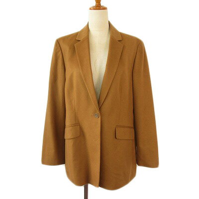 【中古】ランズエンド LANDS' END ジャケット テーラード ウール カシミヤ 6 茶 ブラウン レディース 【ベクトル 古着】 240409