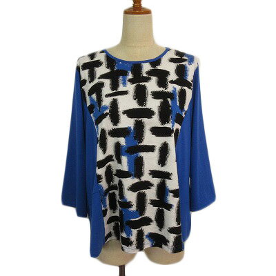 【中古】カンサイビス KANSAI BIS カットソー プルオーバー 七分袖 15 青 ブルー レディース 【ベクトル 古着】 240506