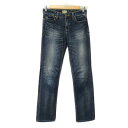 【中古】GEORGIA LOVE ジョージアラブ ビッグジョン パンツ ジーンズ デニム 28 青 ブルー レディース 【ベクトル 古着】 240605