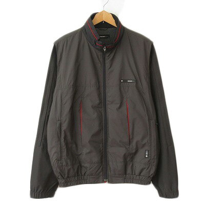 【中古】デサント DESCENTE GOLF ゴルフ ジャケット ブルゾン 中綿 M グレー 黒 ブラック メンズ 【ベクトル 古着】 240619