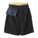 【中古】23区 オンワード樫山 SPORT ゴルフ ハーフパンツ キュロット ネップ ウール 70 紺 ネイビー レディース 【ベクトル 古着】 240917
