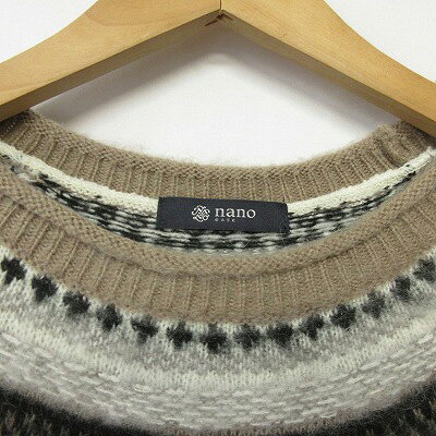 【中古】ナノユニバース nano universe BASE セーター ニット 求心柄 フェアアイル F 白 ホワイト ベージュ メンズ 【ベクトル 古着】 240924 vectorpremium-18166267 ブランド古着ベクトルプレミアム店 サンプル画像3