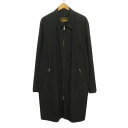 【中古】サンヨーコート SANYO COAT コート ステンカラー ダブルジップ コットン L 黒 ブラック メンズ 【ベクトル 古着】 241026(4)