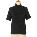 【中古】ザラ ZARA セーター ニット ハイネック 半袖 L 黒 ブラック レディース 【ベクトル 古着】 241109