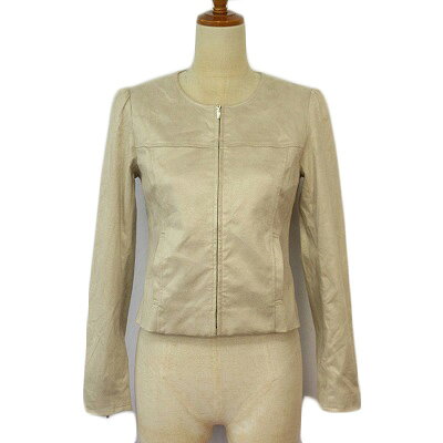 乐天商城 - 【中古】プロポーション ボディドレッシング PROPORTION BODY DRESSING ジャケット ノーカラー フェイクスエード 2 ベージュ レディース 【ベクトル 古着】 241113