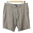 【中古】バナナリパブリック BANANA REPUBLIC ショートパンツ ショーツ ハーフパンツ リネン コットン 麻綿 32 グレー メンズ 【ベクトル 古着】 250315(4)
