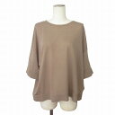 【中古】コムサイズム COMME CA ISM 麻混 半袖ニット サマー F 茶 レディース 【ベクトル 古着】 250615