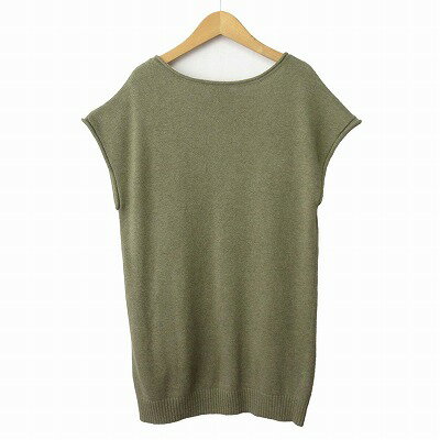 【中古】ギャップ GAP チュニック ベスト ニット コットン M 緑 レディース 【ベクトル 古着】 250630