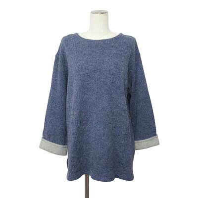 【中古】オットー コレクション OTTO collection ニット カットソー チュニック L 青系 レディース 【ベクトル 古着】 251001