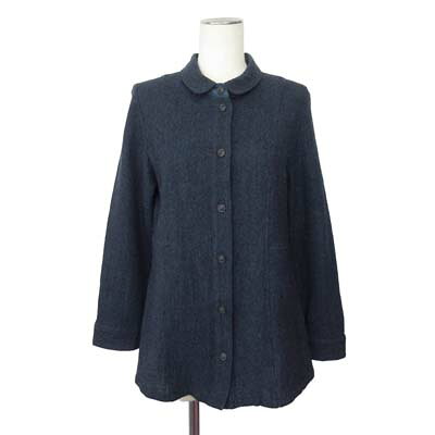 乐天商城 - 【中古】里麻 シャツ ウール 長袖 9 青緑系 レディース 【ベクトル 古着】 260227