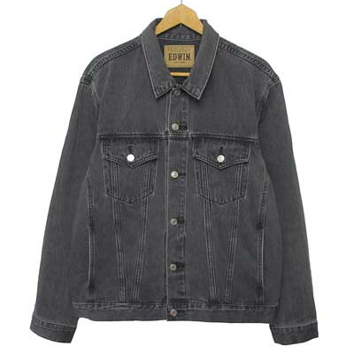 【中古】エドウィン EDWIN ET1115 デニムジャケット L ブラック グレー メンズ 【ベクトル 古着】 260316