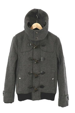 メンズビギ MEN'S BIGI コート ジャケット ダッフル フード 切替 ウール 2 グレー /RI22 メンズ 【中古】【ベクトル 古着】 180919 ブランド古着ベクトルプレミアム店