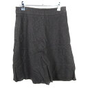 【中古】ユナイテッドアローズ UNITED ARROWS スカート フレア ひざ丈 サイドファスナー 薄手 ウール 無地 36 グレー ボトムス /MM レディース 【ベクトル 古着】 221125(4)