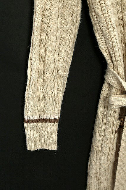 トランテアン ソン ドゥ モード 31 Sons de mode ワンピース ニット チュニック 長袖 Vネック チルデン ケーブル 腰紐 36 ベージュ /NK20 レディース 【中古】【ベクトル 古着】 181031 ブランド古着ベクトルプレミアム店