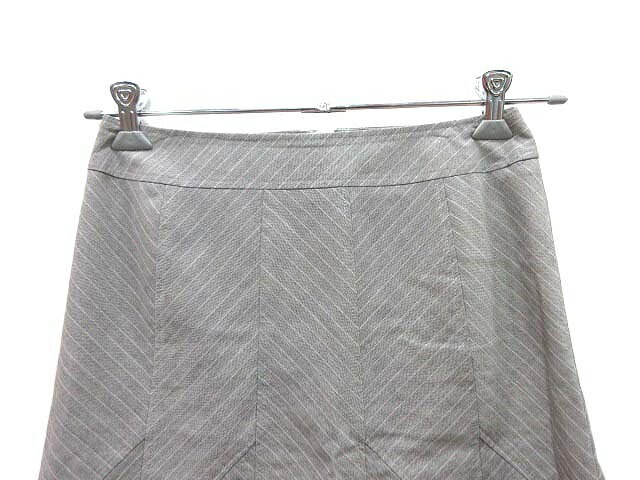 ビアッジョブルー Viaggio Blu スカート フレア ひざ丈 ウール 総柄 1 グレー /CT レディース 【中古】【ベクトル 古着】 181113 ブランド古着ベクトルプレミアム店