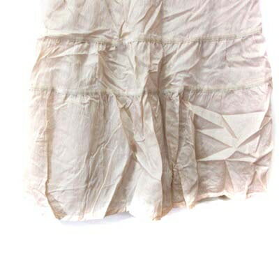 【中古】ブランバスク blanc basque フレアスカート ミモレ ロング 麻混 リネン混 36 ピンク /YI レディース 【ベクトル 古着】 200412 ベクトルプレミアム店
