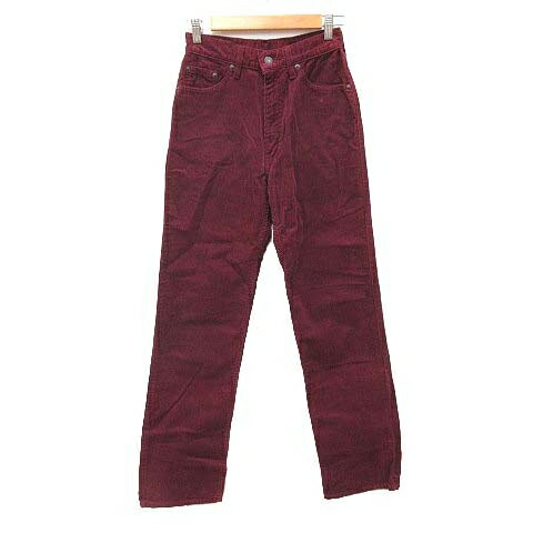 【中古】リーバイス Levi's W515 コーデュロイパンツ ストレート ロング 29 赤 ワインレッド /CT レディース 【ベクトル 古着】 231004