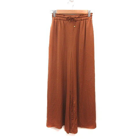 【中古】ビッキー VICKY ワイドパンツ ロング ウエストマーク 1 茶 ブラウン /MS ■MO レディース 【ベクトル 古着】 231012