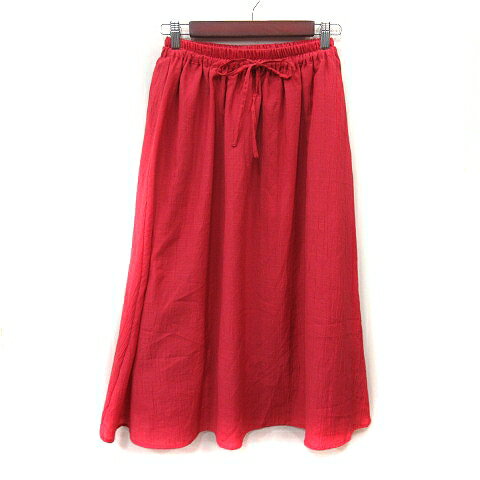 【中古】サマンサモスモス SM2 フレアスカート ギャザー ロング F 赤 レッド /YI レディース 【ベクトル 古着】 240311