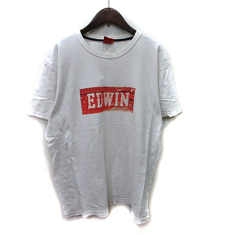 【中古】エドウィン EDWIN Tシャツ カットソー 半袖 XL 白 ホワイト /YI メンズ 【ベクトル 古着】 240508