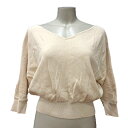 【中古】アンドクチュール And Couture カットソー Vネック 長袖 ドルマンスリーブ 38 白 アイボリー /MN レディース 【ベクトル 古着】 240607(4)