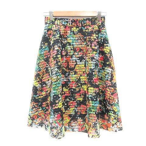 【中古】クイーンズコート QUEENS COURT ギャザースカート ミモレ ロング 総柄 メッシュ 1 黒 ブラック /MN レディース 【ベクトル 古着】 240617 【中古】クイーンズコート QUEENS COURT ギャザースカート ミモレ ロング 総柄 メッシュ 1 黒 ブラック /MN レディース 【ベクトル 古着】 240617