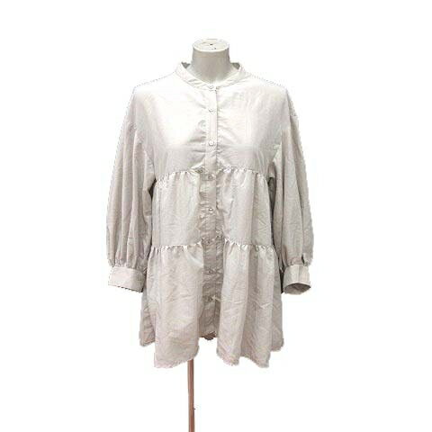 【中古】グローブ grove チュニック シャツ ブラウス 長袖 M ベージュ /YK ■MO レディース 【ベクトル 古着】 240615