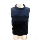 【中古】未使用品 スウィングル Swingle カットソー ハイネック ノースリーブ S 紺 ネイビー /RT レディース 【ベクトル 古着】 240819(4)