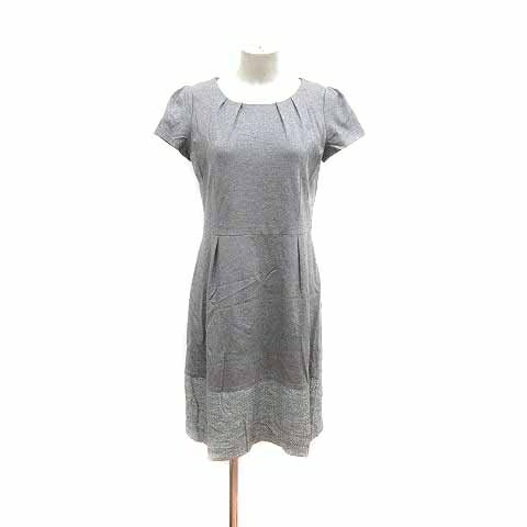 【中古】リフレクト Reflect ワンピース フレア ひざ丈 半袖 9 グレー /YK レディース 【ベクトル 古着】 240826 【中古】リフレクト Reflect ワンピース フレア ひざ丈 半袖 9 グレー /YK レディース 【ベクトル 古着】 240826