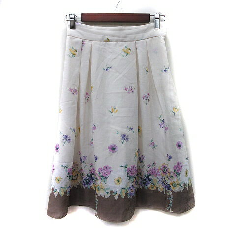 【中古】ウィルセレクション WILLSELECTION フレアスカート ミモレ ロング 花柄 M マルチカラー /YI レディース 【ベクトル 古着】 240903