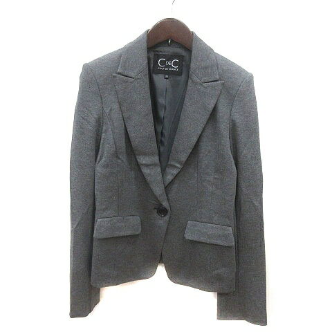 【中古】クードシャンス CdeC COUP DE CHANCE テーラードジャケット 総裏地 長袖 38 M グレー /MS レディース 【ベクトル 古着】 241003