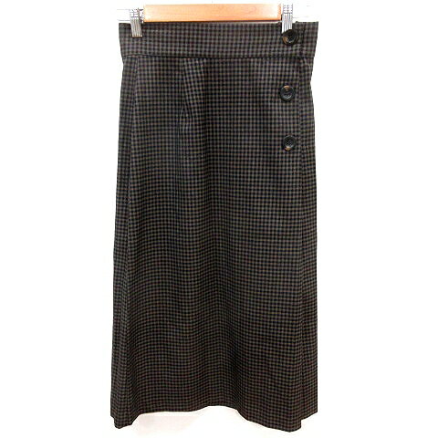 【中古】オペークドットクリップ OPAQUE.CLIP スカート タイト マキシ チェック 38 M 茶 ブラウン 黒 ブラック /RT ■MO レディース 【ベクトル 古着】 241023 【中古】オペークドットクリップ OPAQUE.CLIP スカート タイト マキシ チェック 38 M 茶 ブラウン 黒 ブラック /RT ■MO レディース 【ベクトル 古着】 241023