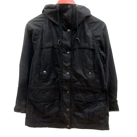【中古】グローバルワーク GLOBAL WORK ジャケット ブルゾン 背抜き ジップアップ フード付 M 黒 ブラック /RT ■MO レディース 【ベクトル 古着】 241023