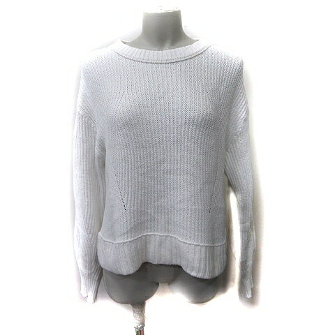 【中古】アングローバルショップ ANGLOBAL SHOP ニット セーター 長袖 M 白 ホワイト /YI レディース ..