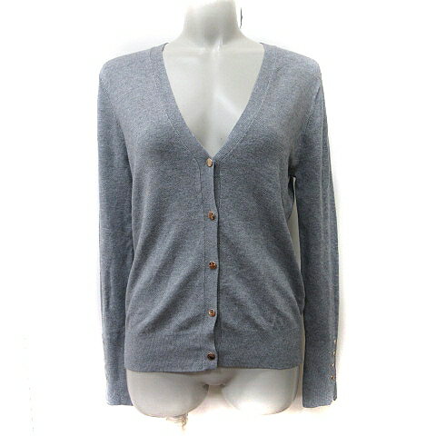 【中古】ザラ ZARA カーディガン ニット 長袖 EUR L L グレー /YI レディース 【ベクトル 古着】 241106