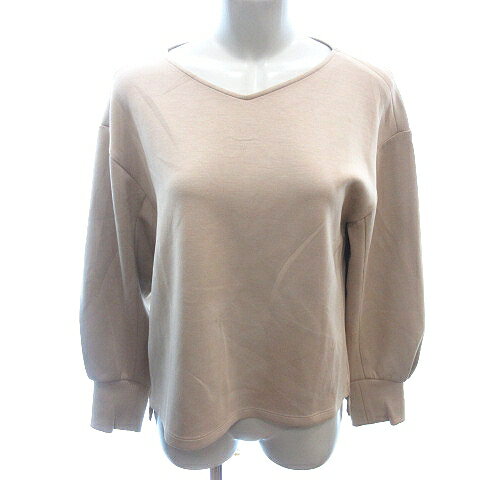 【中古】クードシャンス CdeC COUP DE CHANCE カットソー Vネック 長袖 38 M ベージュ /AU レディース 【ベクトル 古着】 241111