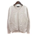 【中古】グリーンレーベルリラクシング ユナイテッドアローズ green label relaxing ニット セーター Vネック 長袖 ウール ライトベージュ /MN レディース 【ベクトル 古着】 241112(4)