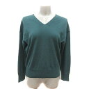 【中古】ビーミングバイビームス B:MING LIFE STORE by BEAMS ニット カットソー Vネック ウール 長袖 緑 グリーン /MS レディー...