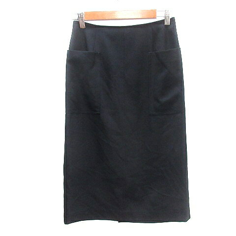 【中古】ナチュラルビューティーベーシック NATURAL BEAUTY BASIC タイトスカート ワーク ミモレ ロング S 黒 ブラック /AU レディース 【ベクトル 古着】 241120