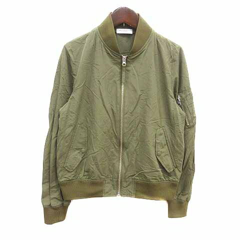 【中古】B&Y ユナイテッドアローズ BEAUTY&YOUTH ビューティー&ユース ジャケット ブルゾン ジップアップ 長袖 緑 グリーン /YK レディース 【ベクトル 古着】 241126