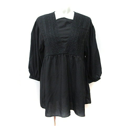 【中古】ドレスキップ DRESKIP チュニック 長袖 レース L 黒 ブラック /YI レディース 【ベクトル 古着】 241128 【中古】ドレスキップ DRESKIP チュニック 長袖 レース L 黒 ブラック /YI レディース 【ベクトル 古着】 241128